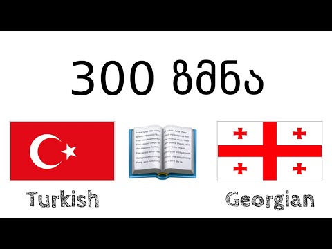 300 ზმნა + კითხვა და მოსმენა: - თურქული + ქართული - (მშობლიურ ენაზე მოსაუბრე)